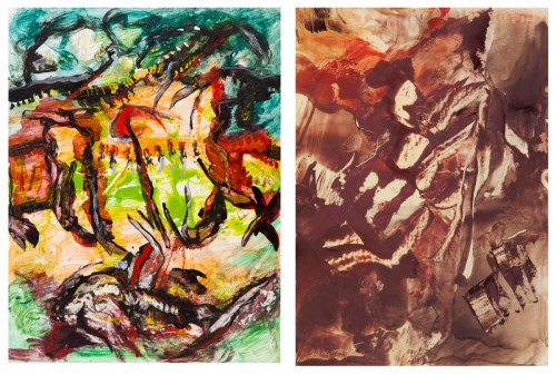 Zestaw dwóch prac: 1. Kompozycja abstrakcyjna, 1975 2. Kompozycja abstrakcyjna, Jan Aleksander Soćko
