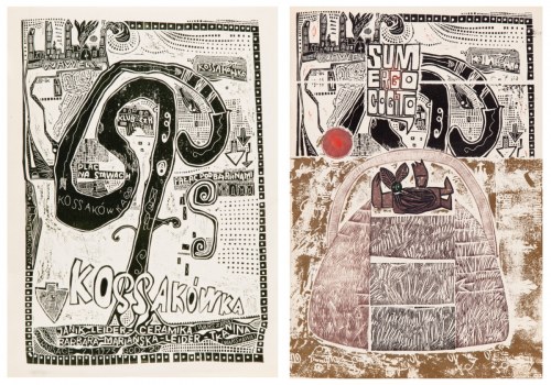 Zestaw dwóch prac: 1. Kossakówka [plakat wystawy], 1973 2. Sum ergo cogito, ok. 1973, Janusz Terakowski