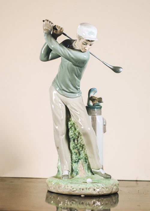 Hiszpania, XX w., Golfista, ok. 1980 r., Lladro
