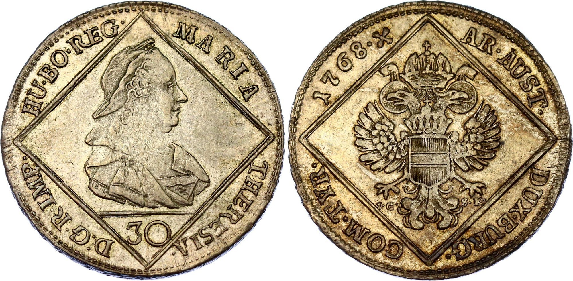 Austria 30 Kreuzer 1768 IC SK Aukcja / Licytacja online