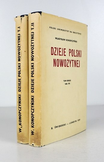 KonopczyŃski Władysław Dzieje Polski Nowożytnej T 1 2 Wydanie Drugie Londyn 1958 1959 B 0908