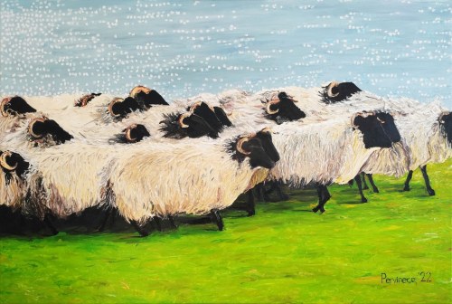 Sheep flock, 2022, Pervin Ece Yakacik