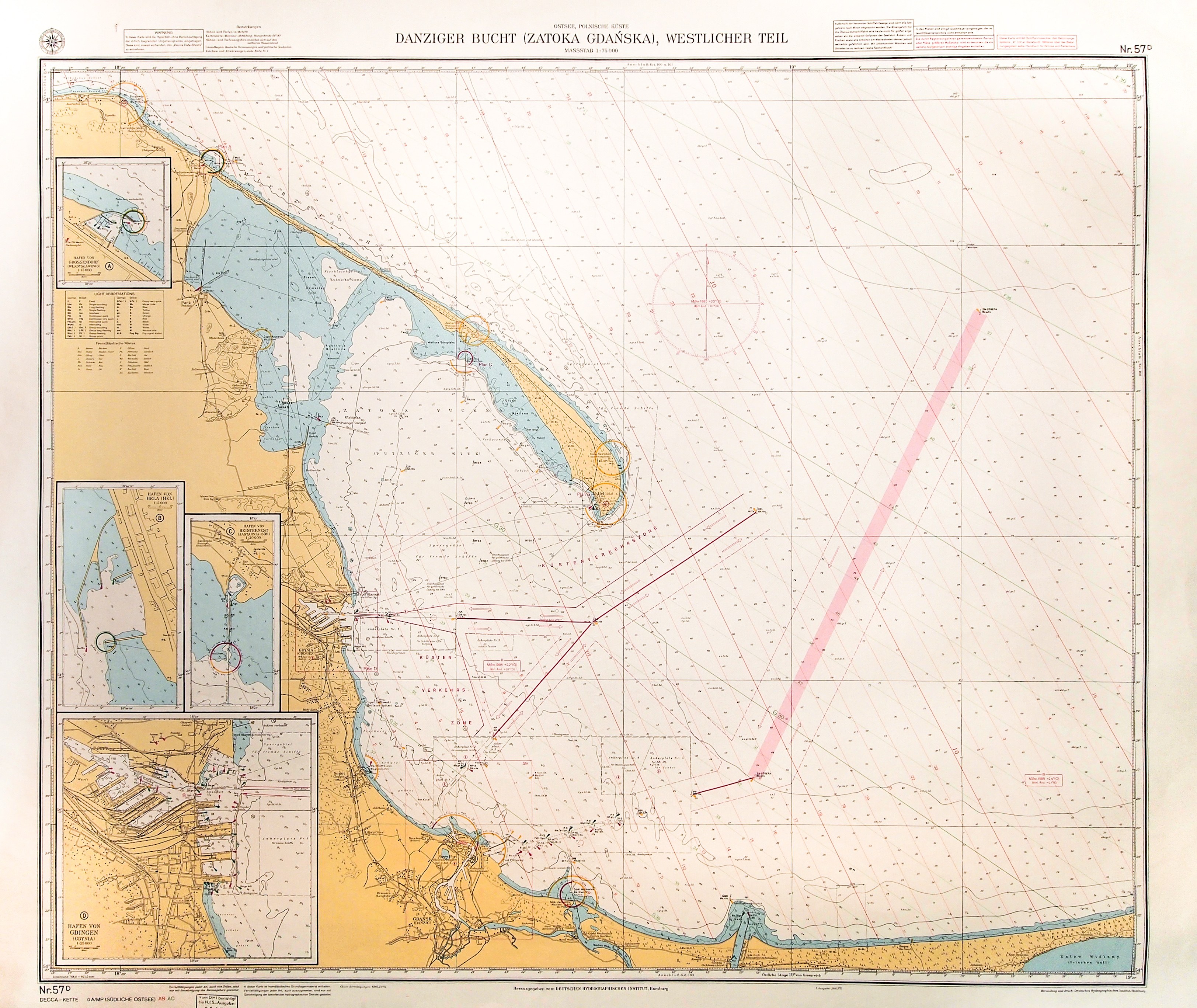 GDANSK BAY Navigational Map Of Gdansk Bay With Gdansk New Port And 