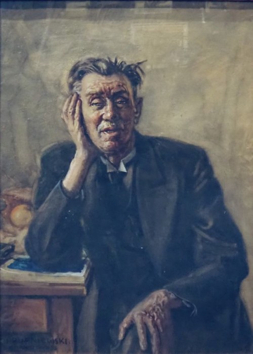Portret mężczyzny z jabłkiem, 1938 r., Jerzy Rupniewski