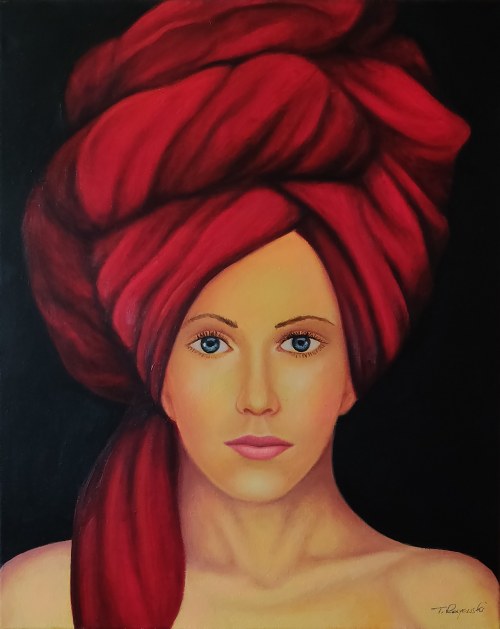 Dziewczyna w czerwonym turbanie, Tadeusz Rogowski