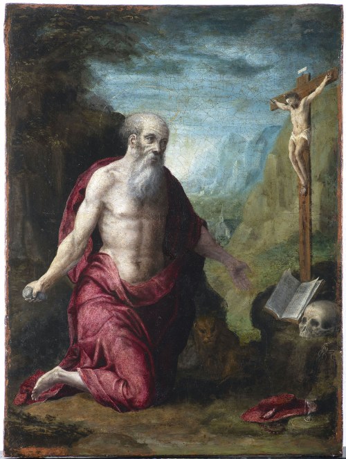 Pokutujący św. Jerome, Jacob Andries Beschey (1710-1786), Pokutujący św. Jerome, Jacob Andries Beschey