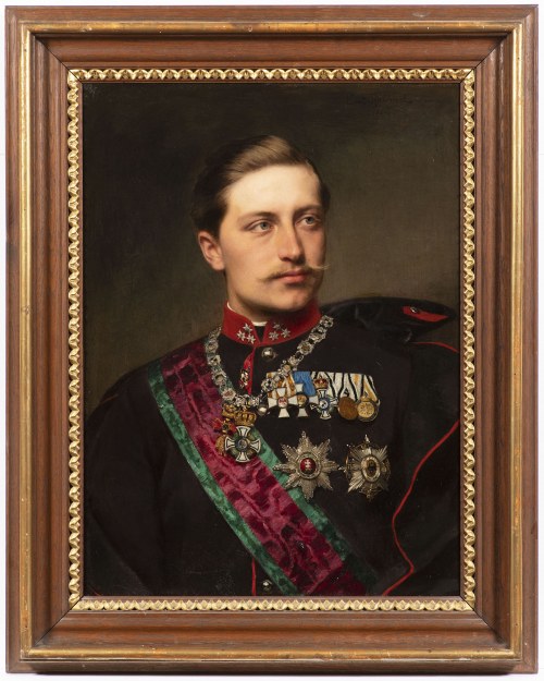 Portret Wilhelma Pruskiego, późniejszego cesarza Wilhelma II., Niemiecki malarz XIX wieku, Portret Wilhelma Pruskiego, późniejszego cesarza Wilhelma II., Niemiecki Malarz XIX Wieku