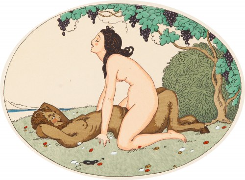 Scena erotyczna (Kobieta z faunem), lata 1920-te, Gerda Wegener