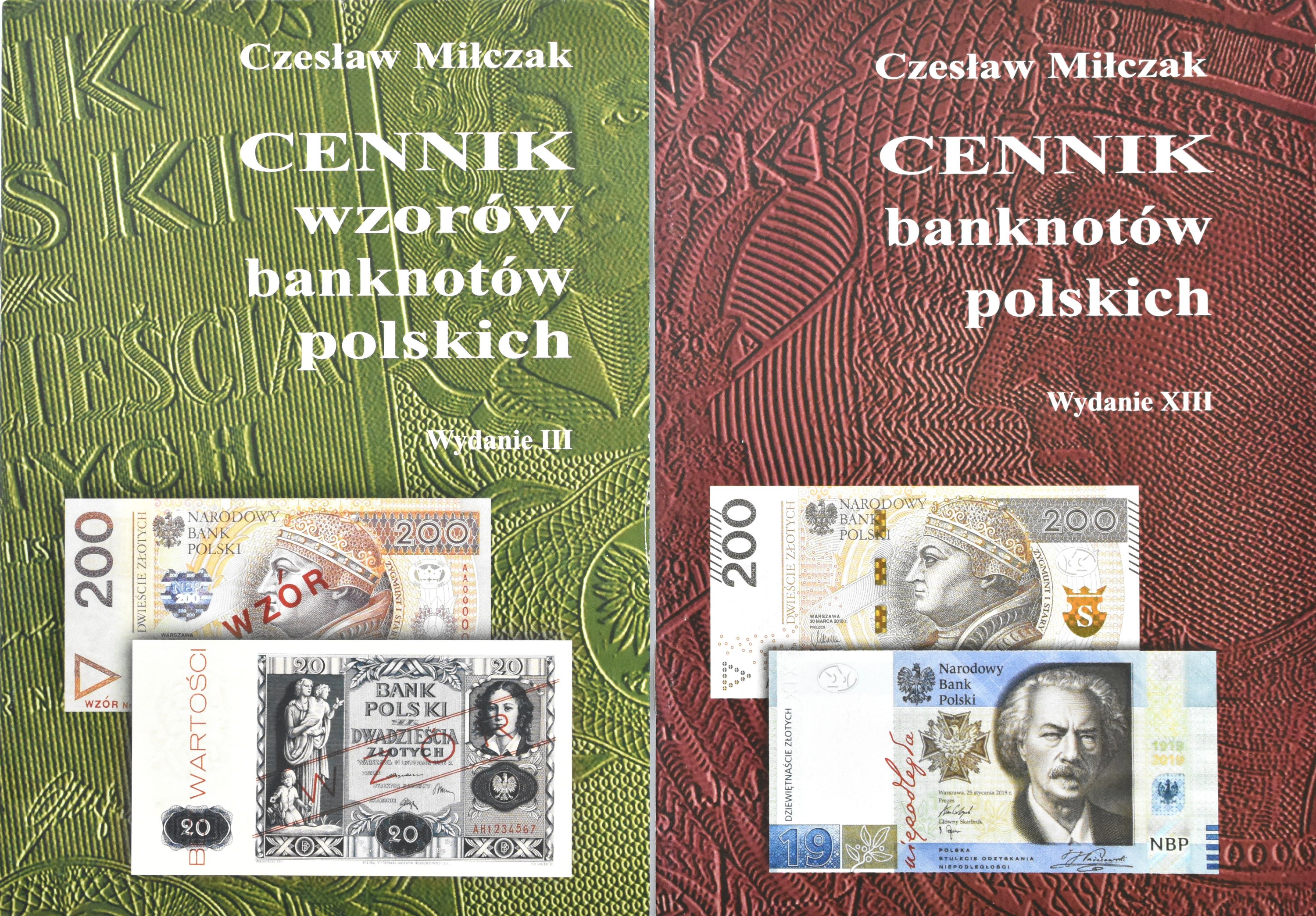 Miłczak Cz Cennik Banknotów Polskich Cennik Wzorów Banknotów Polskich Warszawa 2020 2388