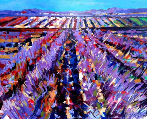 Lavender field - abstract, 2022, Anna Kostenko