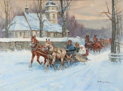 "Na sannie", Mieczysław Krzyżak