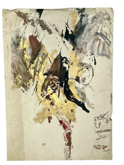Abstrakcja na papierze, akryl, Stanisław Wiśniewski