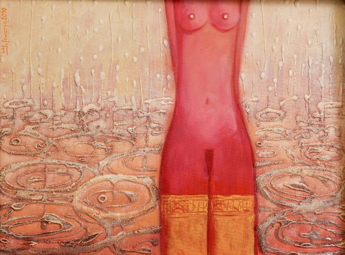 Różowy akt w deszczu, 2010, Małgorzata Seweryn
