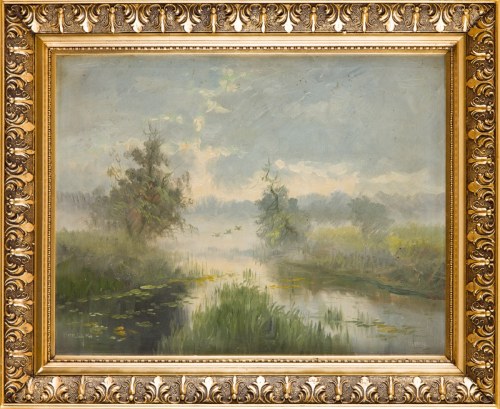 Kaczki lecące nad mokradłem, Orelski