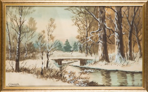 Zimowy potok, połowa XX w., Józef Schiffer
