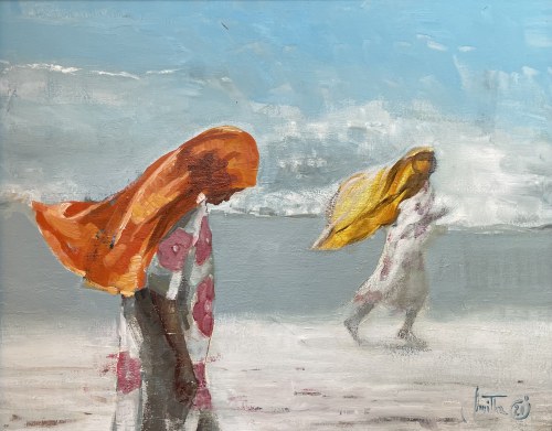 Na plaży, 2022, Michał Smółka