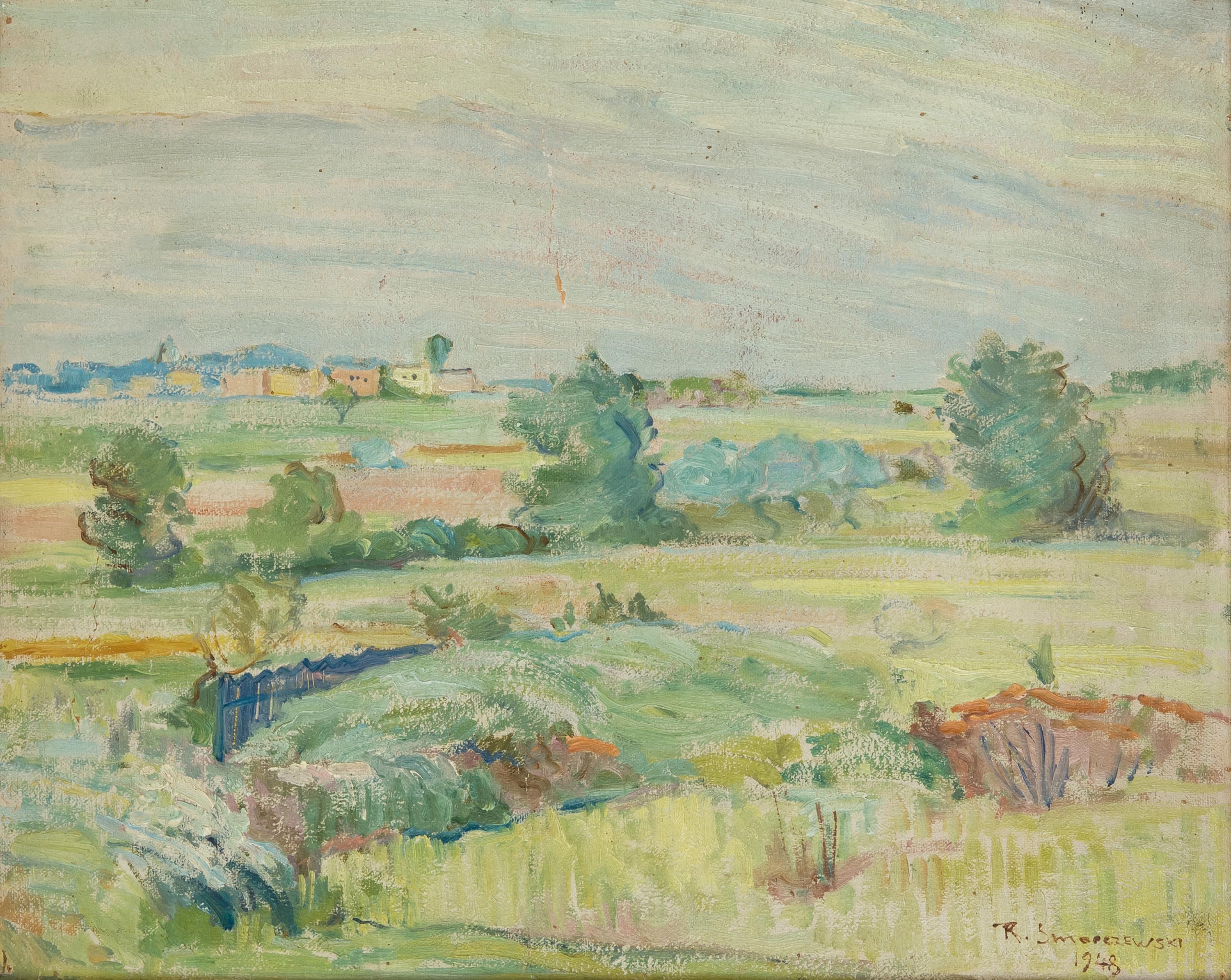 Romuald Smorczewski (1901 Warszawa1962), Okolice Czerniakowa, 1948 r