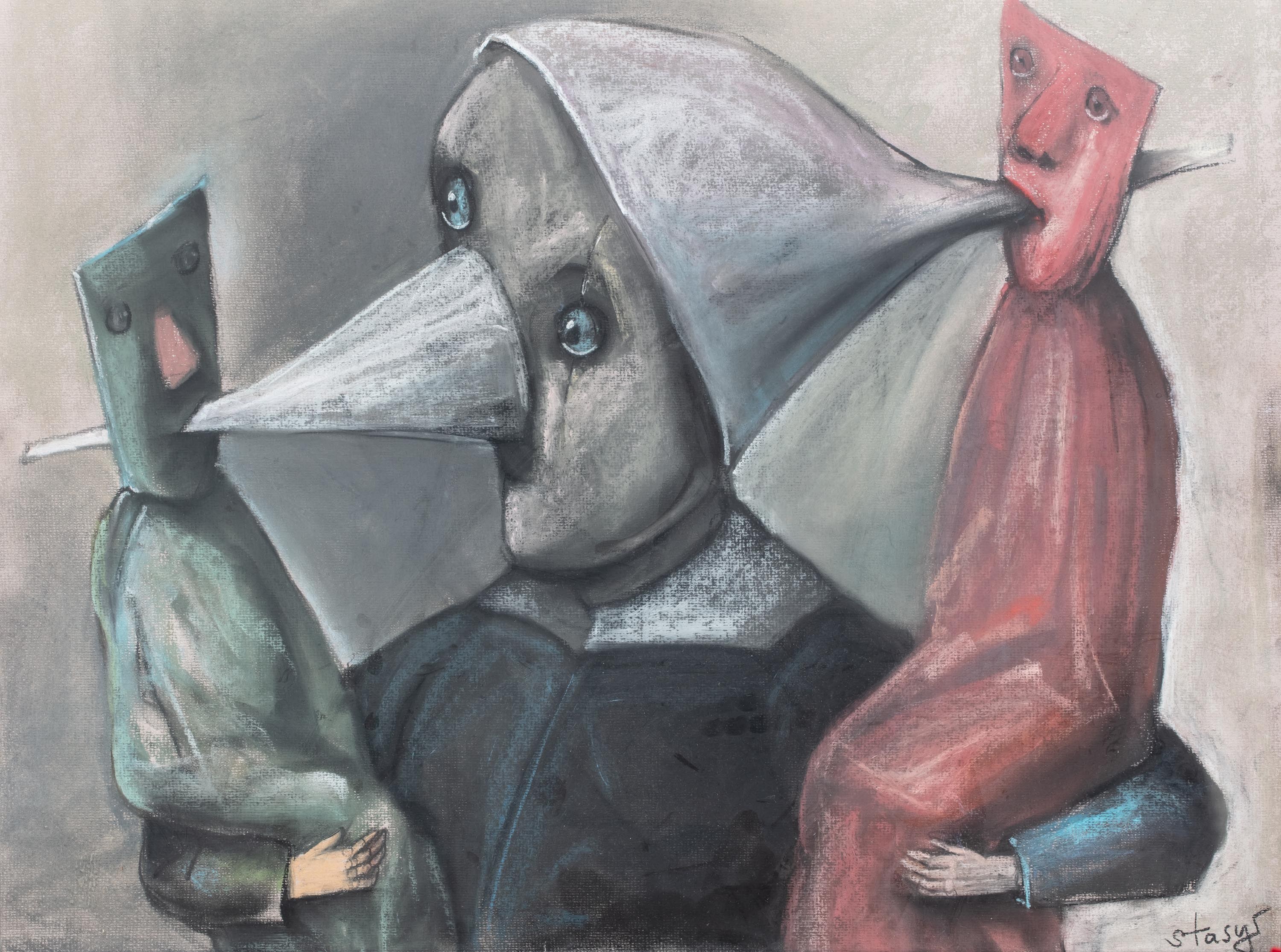Stasys Eidrigevicius (b. 1949 Mediniškiai/Lithuania), Twins, 1992