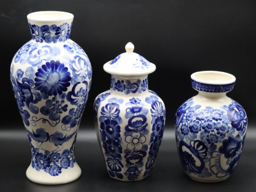 Fajans Włocławek, Zestaw Trzech Wazonów Ceramicznych
