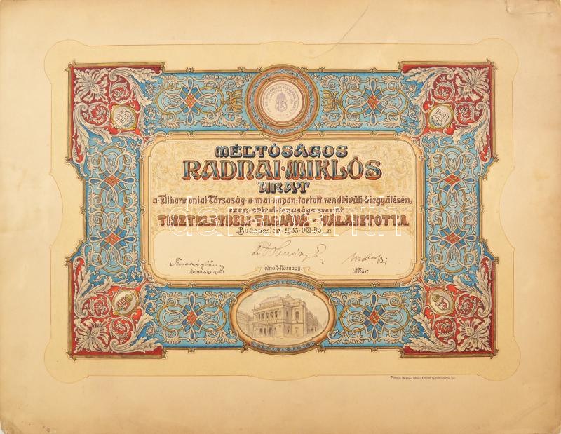 1933 Dohnányi Ernő (18771960) autográf aláírása a Filharmoniai
