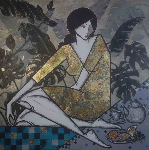 Black tropical tea, 2022, Iwona Wierkowska-Rogowska