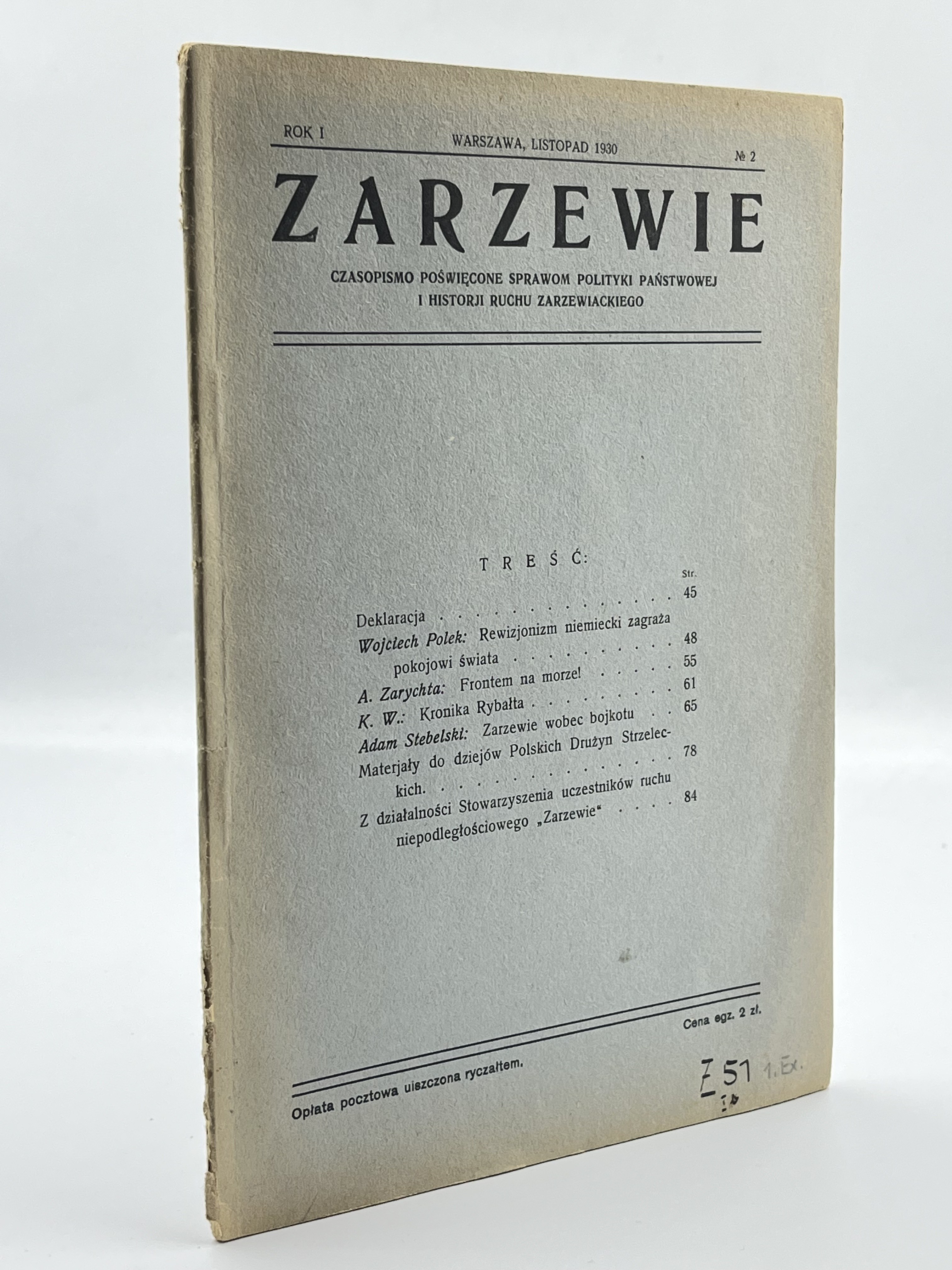 Zarzewie Czasopismo Po Wi Cone Sprawom Polityki Pa Stwowej I