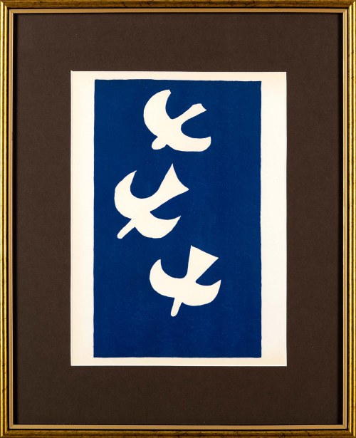 Trzy ptaki na niebieskim tle (Carnets intimes), Georges Braque