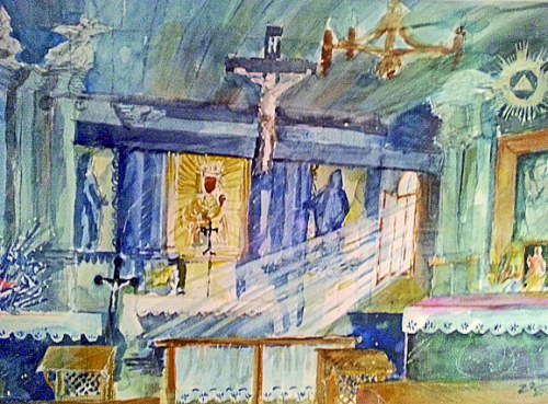 „Kościółek na Pęksowym Brzyzku w Zakopanem - wnętrze”, 2013, Zenon Remi