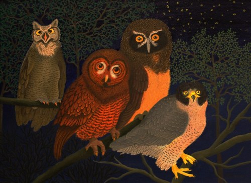 Cztery sowy, 2019, Magdalena Shummer-Fangor