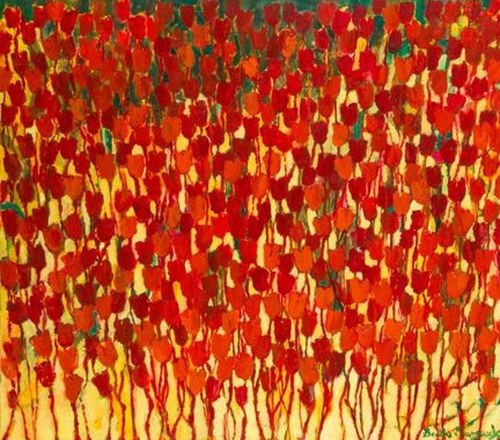 Czerwone tulipany, 2000, Beata Murawska