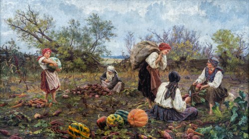 W ogrodzie [dynie i buraki], 1891, Maria Klass-Kazanowska