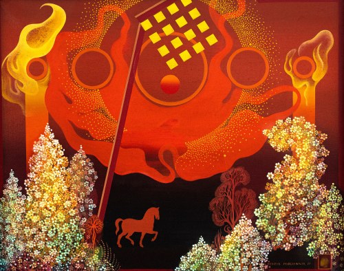 Spacer konia, 1977, Henryk Płóciennik