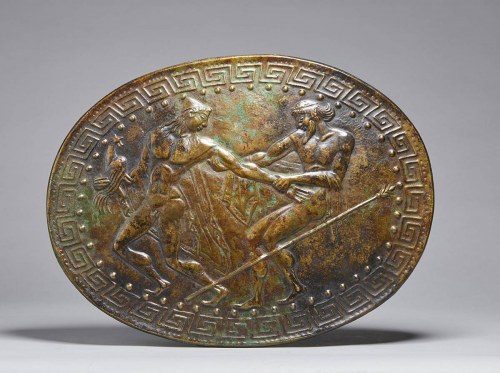 Bronze shield. Inspired by archeological motifs., XVIII Century