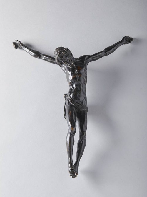 Ukrzyżowany Chrystus. Inspirowana projektem Giambologna., Rękodzieło Z XVII Wieku