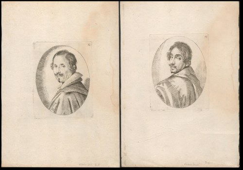Lot of two portraits: self-portrait and portrait of Giovanni Baglione, Ottavio Leoni