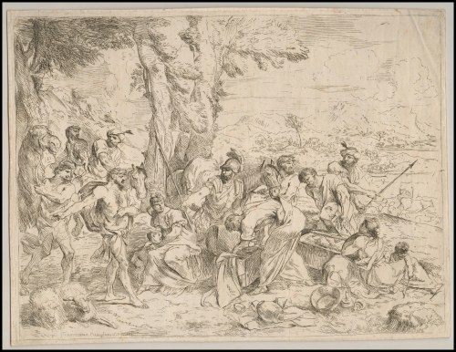 Rachel concealing Laban's idols, Giovanni Benedetto Castiglione