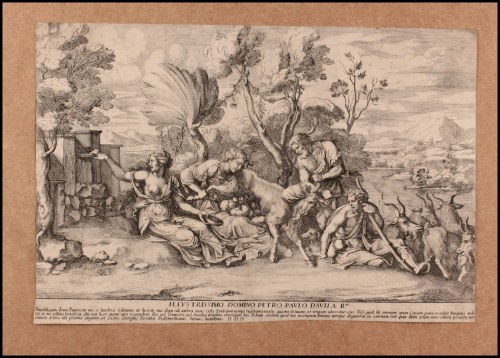 Jupiter nursed by the goat Amalthea, Pietro Santi Bartoli