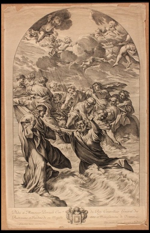La Navicella, St. Peter saved from the waters, Gérard Audran