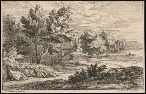 Landscape with two figures, Adriaen Fransz Boudewijns