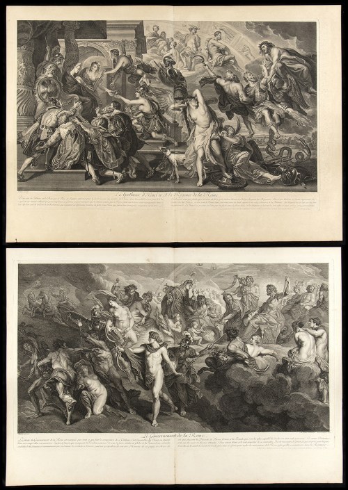 La Gallerie du Palais du Luxembourg -- lot of 2 plates, Jean-Marc Nattier