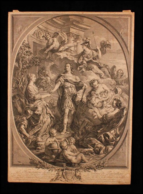 Louis XV of Bourbon gives peace to Europe, ca. 1730, Laurent Cars