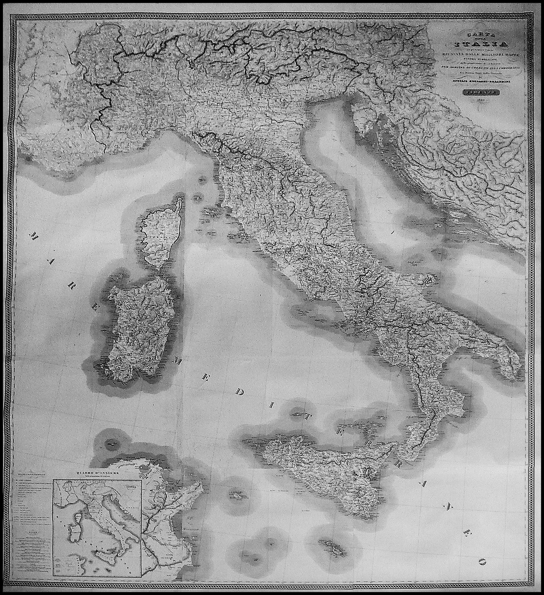 Attilio Zuccagni Orlandini (17841872), Carta dell'Italia in quindici