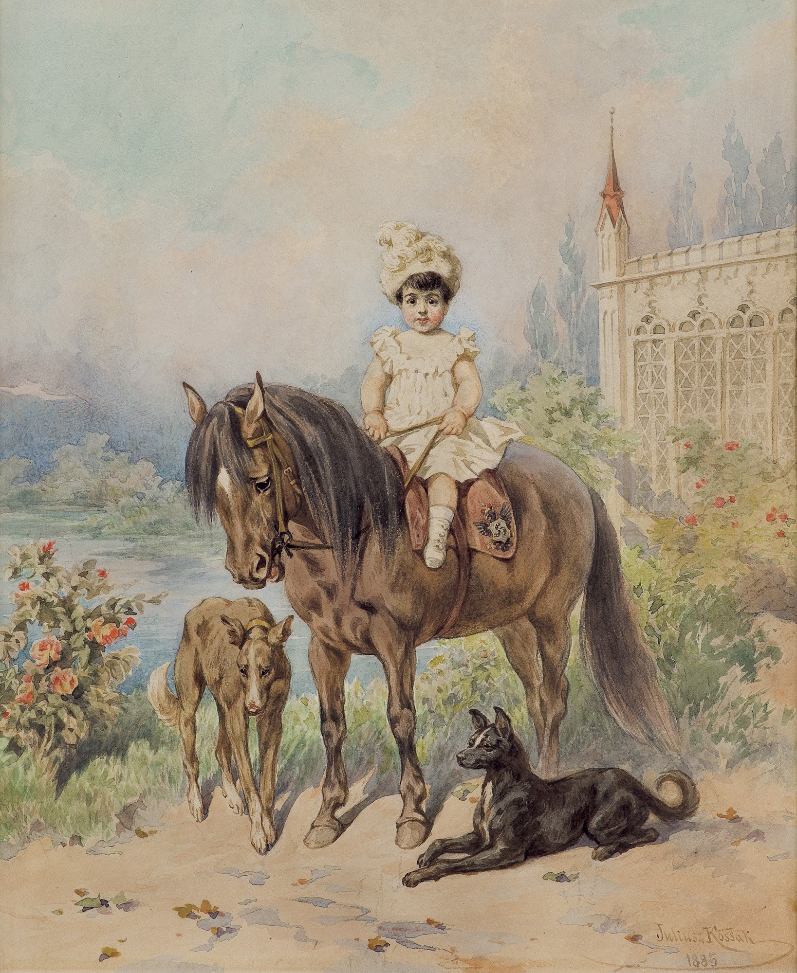 Juliusz Kossak, PORTRET MAŁEJ KSIĘŻNICZKI, 1885 Aukcja