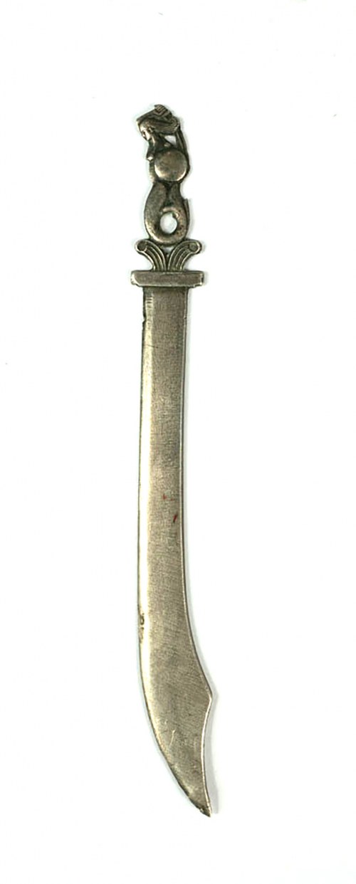 mały, srebro, próba 800, waga 7,2g, rozmiar ok. 105 x 10mm [63], Nożyk Do Listów Syrenka
