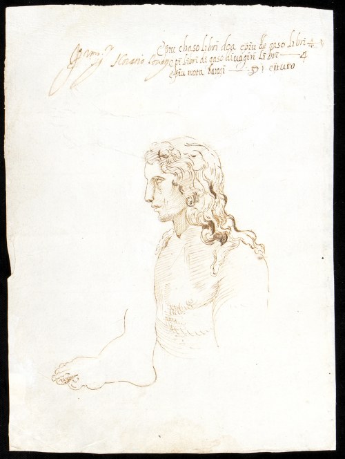 18th CENTURY, Recto: study for a head and a foot; verso: study for a leg., Anonymous Artist