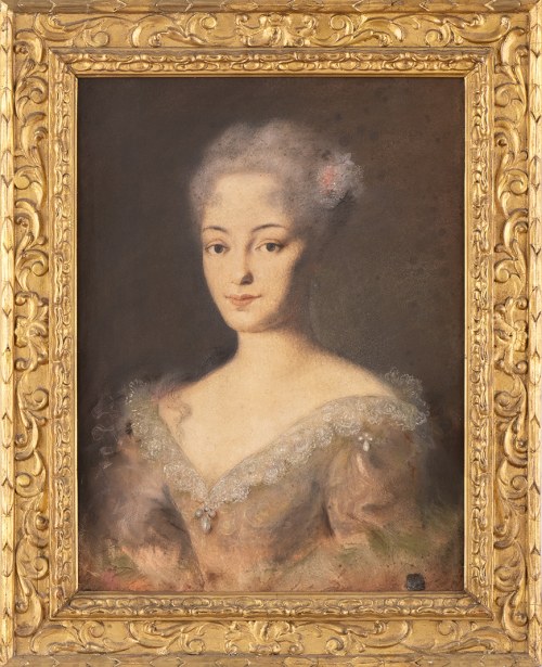 XVIII WIEK, Portret młodej damy, Artysta Francuski