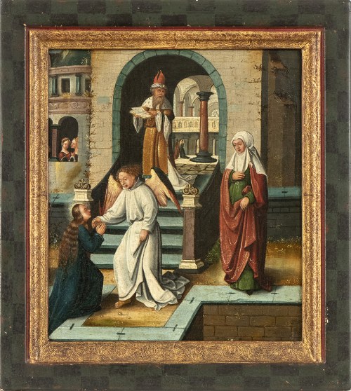 DRUGA POŁOWA XV WIEKU, Recto: Anioł z Marią Magdaleną - Verso: Izajasz Prorok, Szkoła Flemish