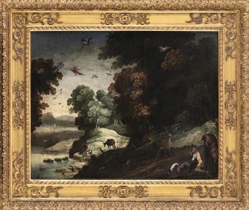 1547 - Parma, 1611), Fantastyczny pejzaż ze świętym Eustachym, AMBIT JAN SOENS