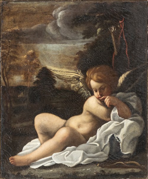 1578 - Parma, 1615), ATTRIBUTED TO, Kupidyn w pejzażu, Bartolomeo Schedoni, przypisywany