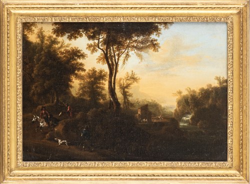 przypisywany, Pejzaż z napadem bandytów, Pieter van Laer